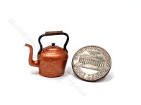 Miniature Kettle for Dollhouses - Copper (image for) Miniature Kettle for Dollhouses - Copper