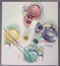 Miniature Pastel Dining Set By Barb for Dollhouses (image for) Miniature Pastel Dining Set By Barb for Dollhouses