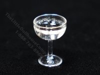 Miniature Glass of Champagne for Dollhouses (image for) Miniature Glass of Champagne for Dollhouses