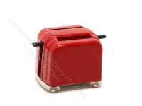 Miniature Toaster for Dollhouses - Red (image for) Miniature Toaster for Dollhouses - Red