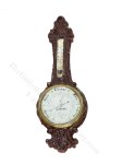 Miniature Replica Aneroid Barometer for Dollhouses - Brown (image for) Miniature Replica Aneroid Barometer for Dollhouses - Brown