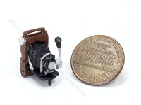 Miniature Antique Style Bellows Camera for Dollhouses (image for) Miniature Antique Style Bellows Camera for Dollhouses