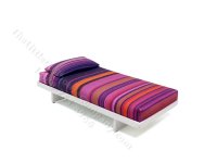 Miniature White Daybed with Striped Bedding by PRD Miniatures (image for) Miniature White Daybed with Striped Bedding by PRD Miniatures