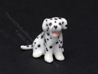 Miniature Porcelain Dalmatian Figurine for Dollhouses (image for) Miniature Porcelain Dalmatian Figurine for Dollhouses