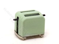 Miniature Toaster for Dollhouses - Mint Green (image for) Miniature Toaster for Dollhouses - Mint Green