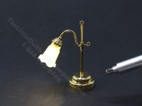 Miniature Frosted/Brass Marion Table Lamp with Wand (image for) Miniature Frosted/Brass Marion Table Lamp with Wand