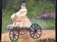 Jean Monet on his Hobby Horse Replica Painting by Larry Morganti (image for) Jean Monet on his Hobby Horse Replica Painting by Larry Morganti