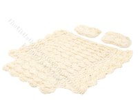 Vintage Miniature Crocheted Bed Spread and Pillows for Dollhouses (image for) Vintage Miniature Crocheted Bed Spread and Pillows for Dollhouses
