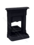 Miniature Small Victorian Bedroom Fireplace for Dollhouses - Black (image for) Miniature Small Victorian Bedroom Fireplace for Dollhouses - Black