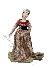 Miniature Handcrafted Vintage Medieval Woman in Red and Gold (image for) Miniature Handcrafted Vintage Medieval Woman in Red and Gold