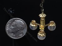 1:48 Scale Miniature 3V 3 Arm Ceiling Light for Dollhouses (image for) 1:48 Scale Miniature 3V 3 Arm Ceiling Light for Dollhouses