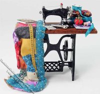 Miniature Treadle Sewing Machine by Bette Jo Chudy for Dollhouse (image for) Miniature Treadle Sewing Machine by Bette Jo Chudy for Dollhouse