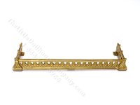 Miniature Decorated Fireplace Fender for Dollhouses - Gold (image for) Miniature Decorated Fireplace Fender for Dollhouses - Gold