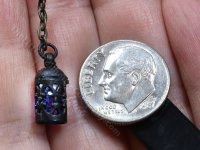 1:48 Scale Miniature 3V Lantern Pendant Ceiling Light for Dollhouses - Black (image for) 1:48 Scale Miniature 3V Lantern Pendant Ceiling Light for Dollhouses - Black