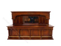 Miniature Walnut Western Bar for Dollhouses (image for) Miniature Walnut Western Bar for Dollhouses