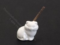 Miniature Cat Toilet Brush & Holder for Dollhouses (image for) Miniature Cat Toilet Brush & Holder for Dollhouses