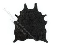 Miniature Black Pony Print Hide Rug by PRD Miniatures (image for) Miniature Black Pony Print Hide Rug by PRD Miniatures