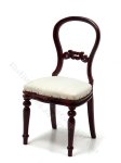 Miniature Mahogany Balloon Back Chair for Dollhouses (image for) Miniature Mahogany Balloon Back Chair for Dollhouses