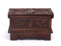 Miniature Carved Chest for Dollhouses (image for) Miniature Carved Chest for Dollhouses