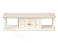 Miniature White Bedside Table for Dollhouses (image for) Miniature White Bedside Table for Dollhouses