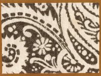 Miniature Brown and White Paisley Rug for Dollhouses - 5" x 7" (image for) Miniature Brown and White Paisley Rug for Dollhouses - 5" x 7"