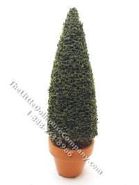 Miniature 6-1/2 inch Pyramid Shaped Topiary for Dollhouses (image for) Miniature 6-1/2 inch Pyramid Shaped Topiary for Dollhouses