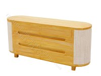 Miniature Rattan Caned Sideboard for Dollhouses (image for) Miniature Rattan Caned Sideboard for Dollhouses