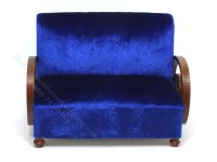 Art Deco Blue Settee (image for) Art Deco Blue Settee