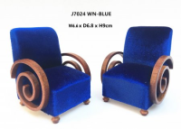 Art Deco Arm Chair Blue (image for) Art Deco Arm Chair Blue