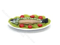 Miniature Salmon Fish on a Platter by Charlotte Willmott (image for) Miniature Salmon Fish on a Platter by Charlotte Willmott