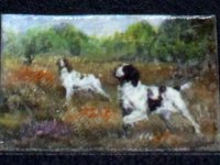Miniature "Pointers" Replica Painting by Larry Morganti (image for) Miniature "Pointers" Replica Painting by Larry Morganti