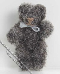 Miniature Small Dark Mohair Teddy Bear by Erna Meyer (image for) Miniature Small Dark Mohair Teddy Bear by Erna Meyer