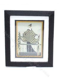 Miniature Framed Print Woman on the Balcony (image for) Miniature Framed Print Woman on the Balcony