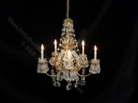 Dollhouse Miniature 12V Helene Crystal Chandelier (image for) Dollhouse Miniature 12V Helene Crystal Chandelier