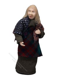 Miniature Handcrafted Elderly Woman in Shawl by Detta's Darling Dolls (image for) Miniature Handcrafted Elderly Woman in Shawl by Detta's Darling Dolls