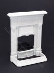 Miniature Small Victorian Bedroom Fireplace for Dollhouses - White (image for) Miniature Small Victorian Bedroom Fireplace for Dollhouses - White