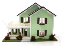 1:48 Scale Summer Beach House Assembled Dollhouse (image for) 1:48 Scale Summer Beach House Assembled Dollhouse