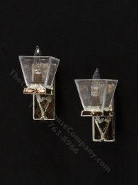 Miniature Pair of Silver Sconces for Dollhouses (image for) Miniature Pair of Silver Sconces for Dollhouses