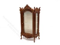 Miniature Walnut Renaissance Display Cabinet for Dollhouses (image for) Miniature Walnut Renaissance Display Cabinet for Dollhouses