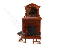 Miniature Club Fender Hearth Bench Set for Dollhouses (image for) Miniature Club Fender Hearth Bench Set for Dollhouses