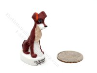 Miniature Collectible Disney "Lady and the Tramp" Fève Figurine for Dollhouses (image for) Miniature Collectible Disney "Lady and the Tramp" Fève Figurine for Dollhouses