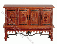 Miniature 17th Spanish Credenza for Dollhouses (image for) Miniature 17th Spanish Credenza for Dollhouses