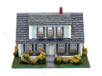 1:144 Scale Full Cape Cod Assembled Dollhouse (image for) 1:144 Scale Full Cape Cod Assembled Dollhouse