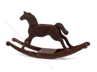Vintage Handmade Miniature Rocking Horse for Dollhouses (image for) Vintage Handmade Miniature Rocking Horse for Dollhouses