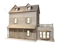 Assembled "Lennox" Unfinished Dollhouse (image for) Assembled "Lennox" Unfinished Dollhouse