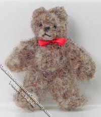 Miniature Small Mohair Medium Brown Teddy Bear by Erna Meyer (image for) Miniature Small Mohair Medium Brown Teddy Bear by Erna Meyer