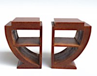 Miniature 19c Walnut Art Deco Side Table (image for) Miniature 19c Walnut Art Deco Side Table