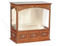 Miniature Victorian Enclosed Bath/Shower for Dollhouses - Walnut (image for) Miniature Victorian Enclosed Bath/Shower for Dollhouses - Walnut
