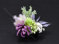 Vintage Miniature Purple & Green Potted Succulent Arrangement for Dollhouses (image for) Vintage Miniature Purple & Green Potted Succulent Arrangement for Dollhouses