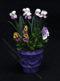 Miniature Iris and Pansies by Mini Creations by Judy (image for) Miniature Iris and Pansies by Mini Creations by Judy